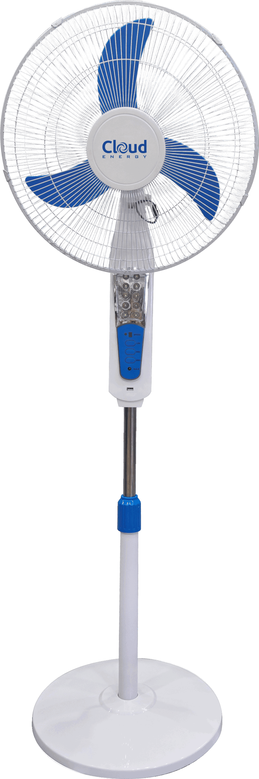 Cloud Energy | 16 Inch Rechargeable Fan + Remote Control (WHITE)