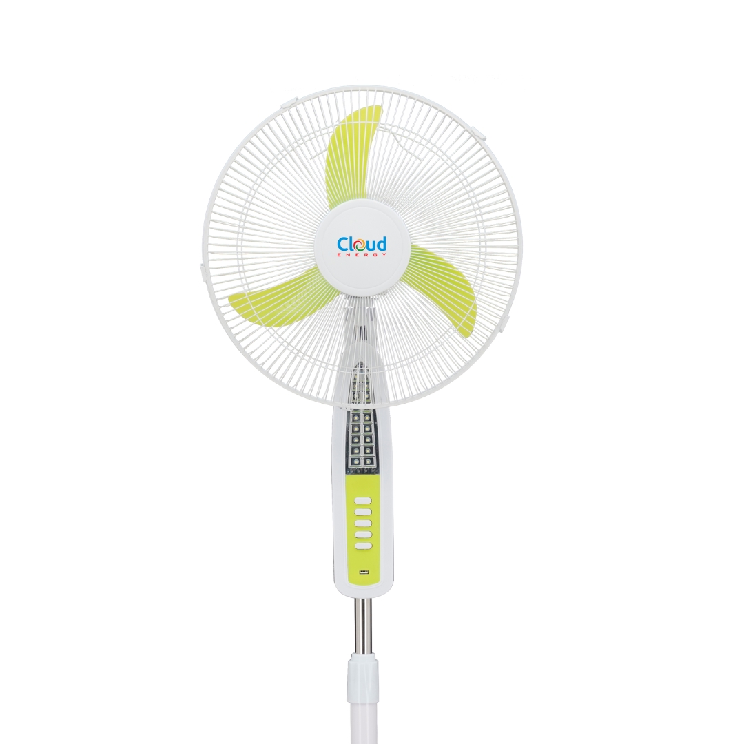 Cloud Energy | 16 Inch Rechargeable Fan + Remote Control (WHITE)
